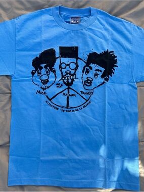 Unbranded Blue Graphic Crewneck T-Shirt